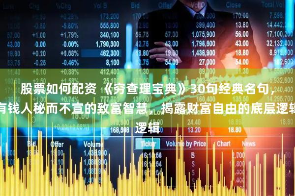 股票如何配资 《穷查理宝典》30句经典名句，有钱人秘而不宣的致富智慧，揭露财富自由的底层逻辑